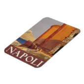 ヴェスビウスとナポリ湾の旅行ポスター マグネット (左側)