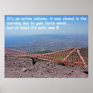ヴェスビウス火山ユーモア ポスター