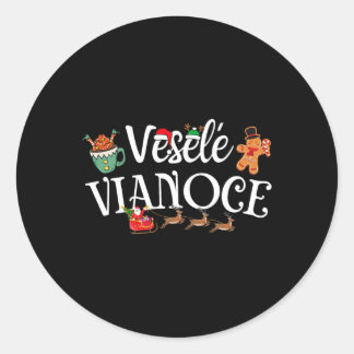 ヴェセレビアノーススロバキアMerry Christmas Vesele Viano ラウンドシール