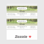 ヴェチバーエッセンシャル油フレグランスボトルラベル シール (シート)