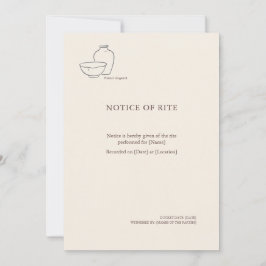 「ヴェッセル-ミニマリストの聖餐発表」 招待状