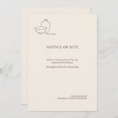 「ヴェッセル-ミニマリストの聖餐発表」 招待状 (正面/裏面)