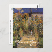 ヴェテウイルのモネのアーティストガーデン ポストカード (正面/裏面)