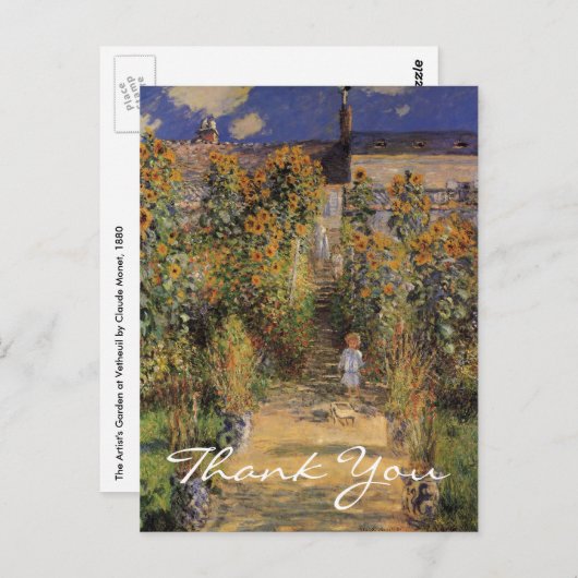 ヴェテウイルのモネのアーティストガーデン ポストカード (正面/裏面)