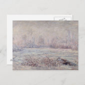 ヴェテウイル近郊の霜, 1880 ポストカード (正面/裏面)