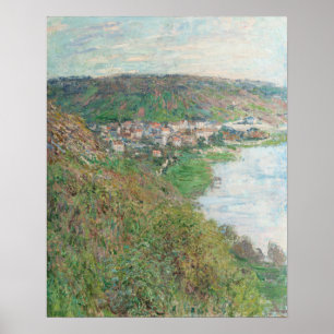 ヴェテウイル(1880)の見解Claude Monet ポスター