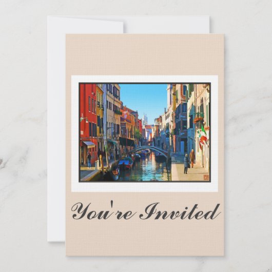 ヴェニスアレーウィズラブ引用文 招待状 (正面)