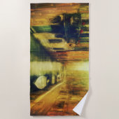 ヴェニスカナルバルコニ絵画ーズ ビーチタオル (正面)