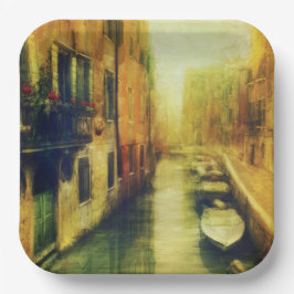 ヴェニスカナルバルコニ絵画ーズ ペーパープレート