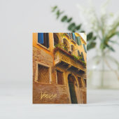 ヴェニスカナルリビングイタリアン建物 ポストカード (スタンド正面)