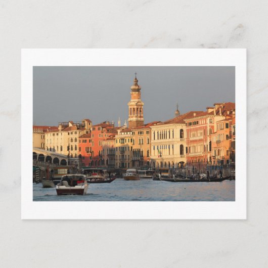 ヴェニスサンセットアットザリアルトロブリッジポストカード ポストカード (正面)