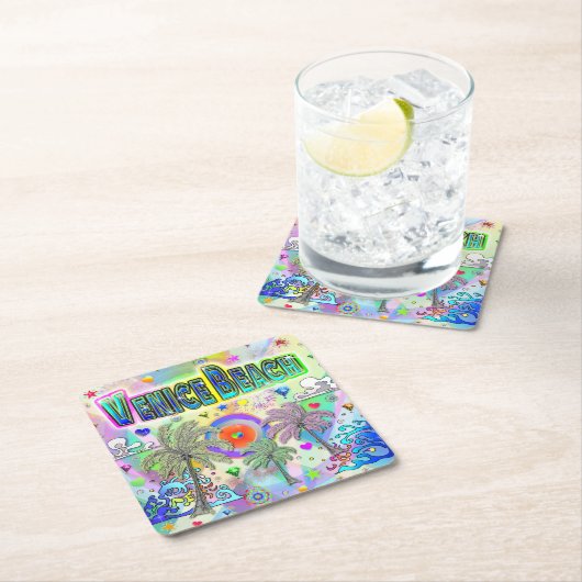 ヴェニスビーチ深いドリームコースター スクエアペーパーコースター (インサイチュ)