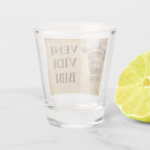 ヴェニヴィディビビビアンシおもしろいャントローマラテンことわざ ショットグラス (裏面)