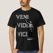 ヴェニヴィディヴィチシーザーやる気を起こさせる引用文メンズ Tシャツ (正面)