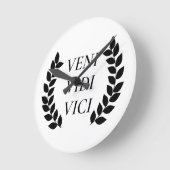 ヴェニヴィディ来ヴィチ私は私は征服した ラウンド壁時計 (傾斜)