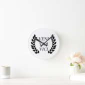 ヴェニヴィディ来ヴィチ私は私は征服した ラウンド壁時計 (ホーム)