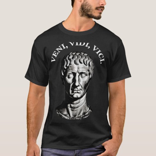 ヴェニヴィディVici私来は私はシーザークを征服した見た Tシャツ (正面)