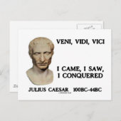 ヴェニ、ヴィディ、ヴィチ – 私は見来た、私は征服した ポストカード (正面/裏面)