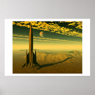 ヴェヌシアのクレーター越しに上昇する水銀 ポスター