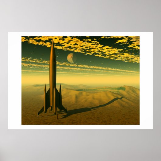 ヴェヌシアのクレーター越しに上昇する水銀 ポスター (正面)