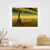 ヴェヌシアのクレーター越しに上昇する水銀 ポスター (キッチン)