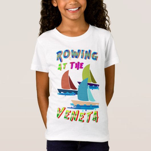 ヴェネタでボートを漕ぐ Tシャツ (正面)