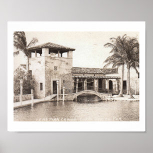 ヴェネチアカジノ、コーラルゲーブルズ、フロリダヴィンテージ ポスター