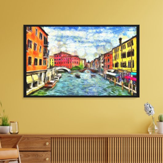 ヴェネチアンカナルバンゴッホ模造スタイル絵画ズ キャンバスプリント (インサイチュ (リビング))