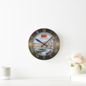 ヴェネチアンボートのグランドキャナル ラウンド壁時計 (ホーム)
