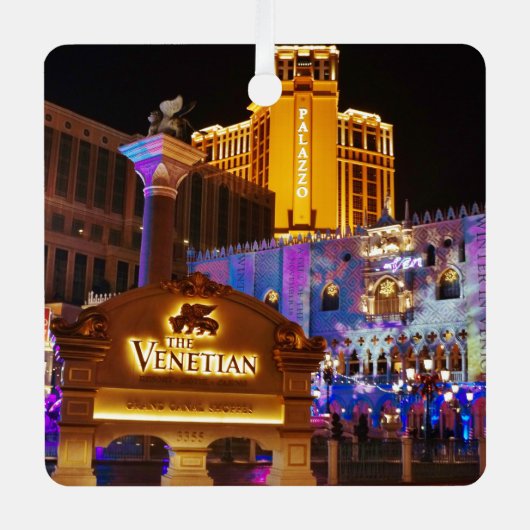 ヴェネチアンラスベガスデコレーション夕べライト メタルオーナメント (正面)