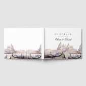 ヴェネチ結婚アンの台本の水彩画のゲストブック ゲストブック (全面)