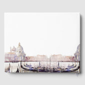 ヴェネチ結婚アンの台本の水彩画のゲストブック ゲストブック (裏面)