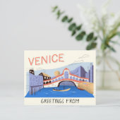 ヴェネツィアからの挨拶イタリア ポストカード (スタンド正面)