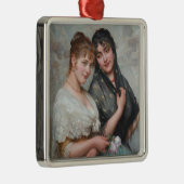 ヴェネツィアから二人の女性の友人 メタルオーナメント (右)