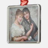 ヴェネツィアから二人の女性の友人 メタルオーナメント (左)