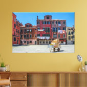ヴェネツィアでの箱の配達 キャンバスプリント (インサイチュ (リビング))