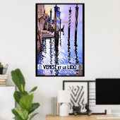 ヴェネツィアとリドヴィンテージイタリアン旅行 ポスター (ホームオフィス)