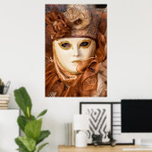 ヴェネツィアのオレンジカーニバルの衣装 ポスター (ホームオフィス)