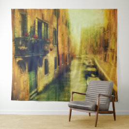 ヴェネツィアのカナルバルコニー絵画 タペストリー
