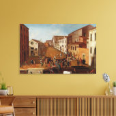 ヴェネツィアのカンポデイ・ゲスィティでボウルのゲーム キャンバスプリント (インサイチュ (リビング))