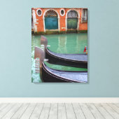 ヴェネツィアのグランドカナルのゴンドラ キャンバスプリント (インサイチュ (ウッドフロア))