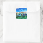 ヴェネツィアのグランドカナルのゴンドラ スクエアシール (バッグ)