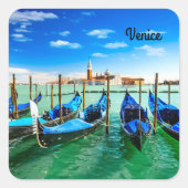 ヴェネツィアのグランドカナルのゴンドラ スクエアシール (正面)