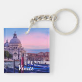 ヴェネツィアのゴンドラと教会を持つグランドカナル キーホルダー (裏面)