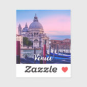 ヴェネツィアのゴンドラと教会を持つグランドカナル シール (シート)