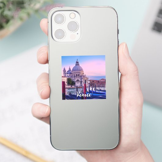 ヴェネツィアのゴンドラと教会を持つグランドカナル シール (スマートフォン)