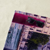 ヴェネツィアのゴンドラと教会を持つグランドカナル ビーチタオル (インサイチュ)