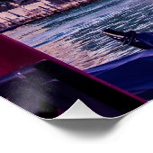 ヴェネツィアのゴンドラと教会を持つグランドカナル ポスター (コーナー)