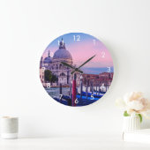 ヴェネツィアのゴンドラと教会を持つグランドカナル ラージ壁時計 (ホーム)