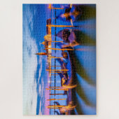 ヴェネツィアのゴンドラの日没 ジグソーパズル (縦)